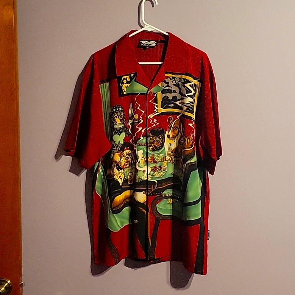 XL Dragonfly button down shirt